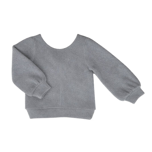BOW BACK SWEATER BLUE