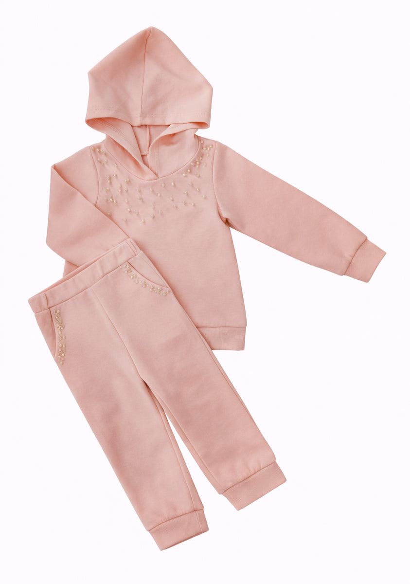 2 PIECE PEARL BEADED SWEATSUIT