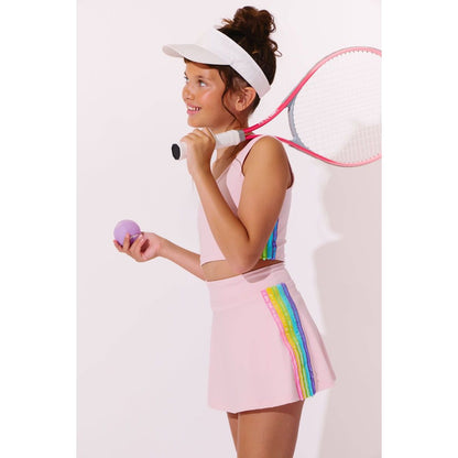 Pink Rainbow Sherbet Sequin Tennis Set