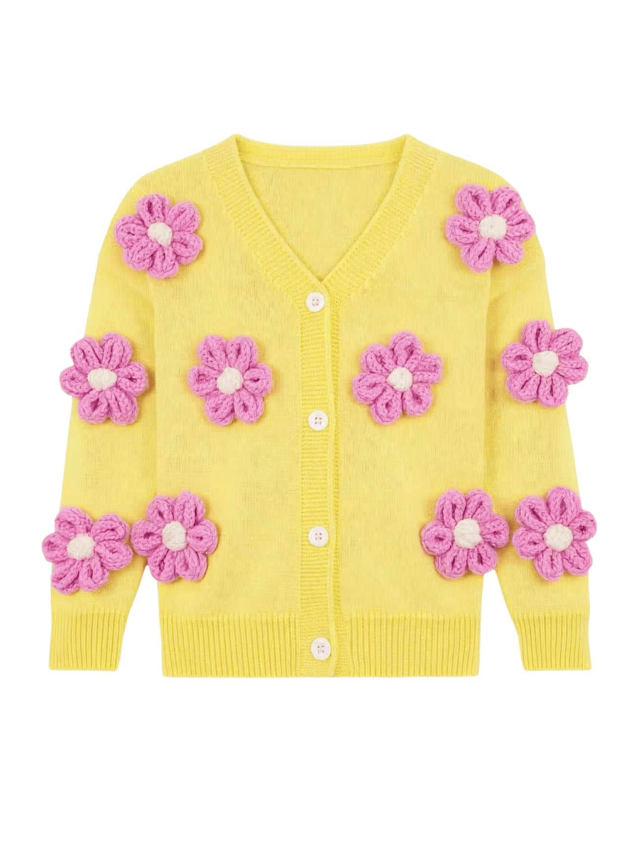 Sunshine Plush Daisy Cardigan