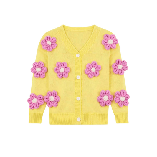 Sunshine Plush Daisy Cardigan