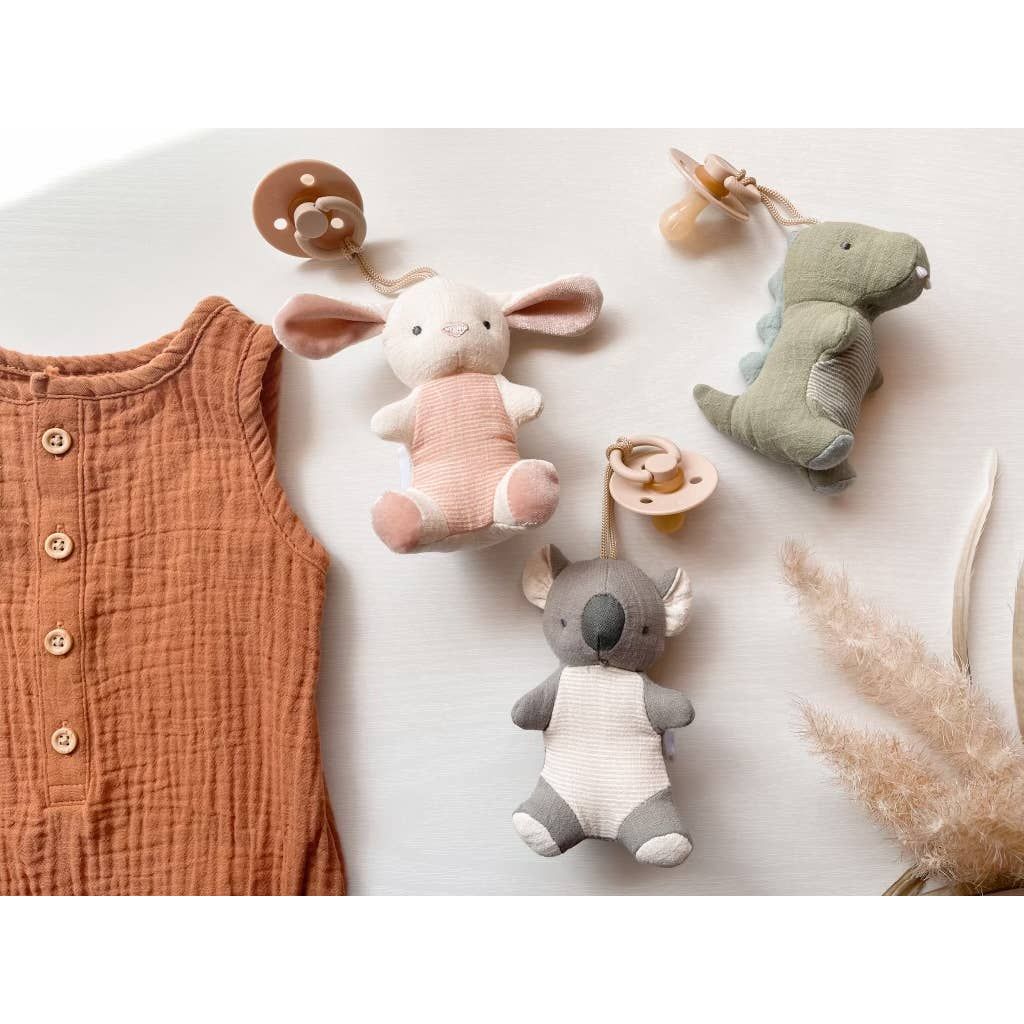 *NEW OPTIONS* Bitzy Pal Natural Rubber Pacifier & Plush