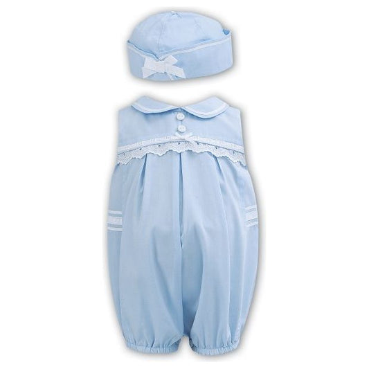 Sleeveless Girls Light Blue Bubble and Hat