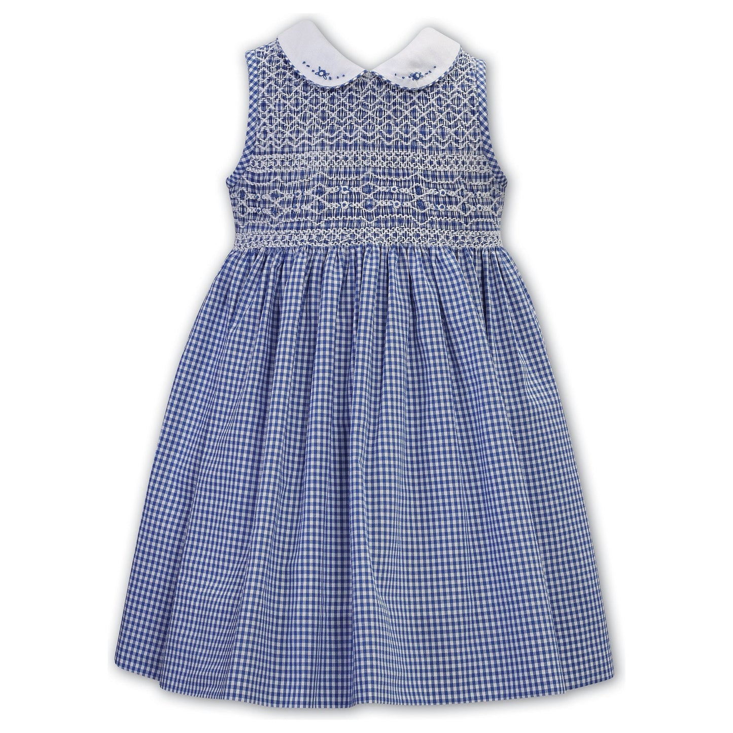 Royal Blue and White Check Dress