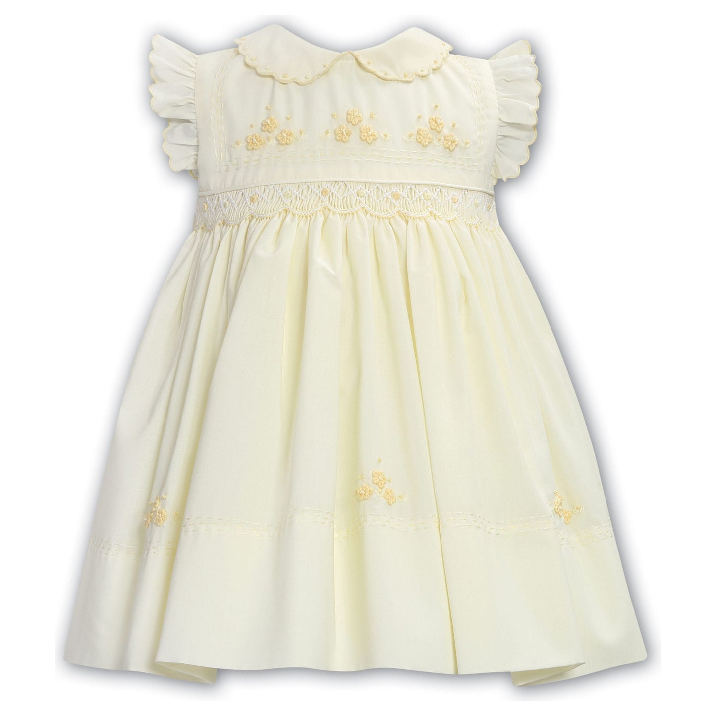 Lemon Dress w/Hand Emb and Hand Smocking