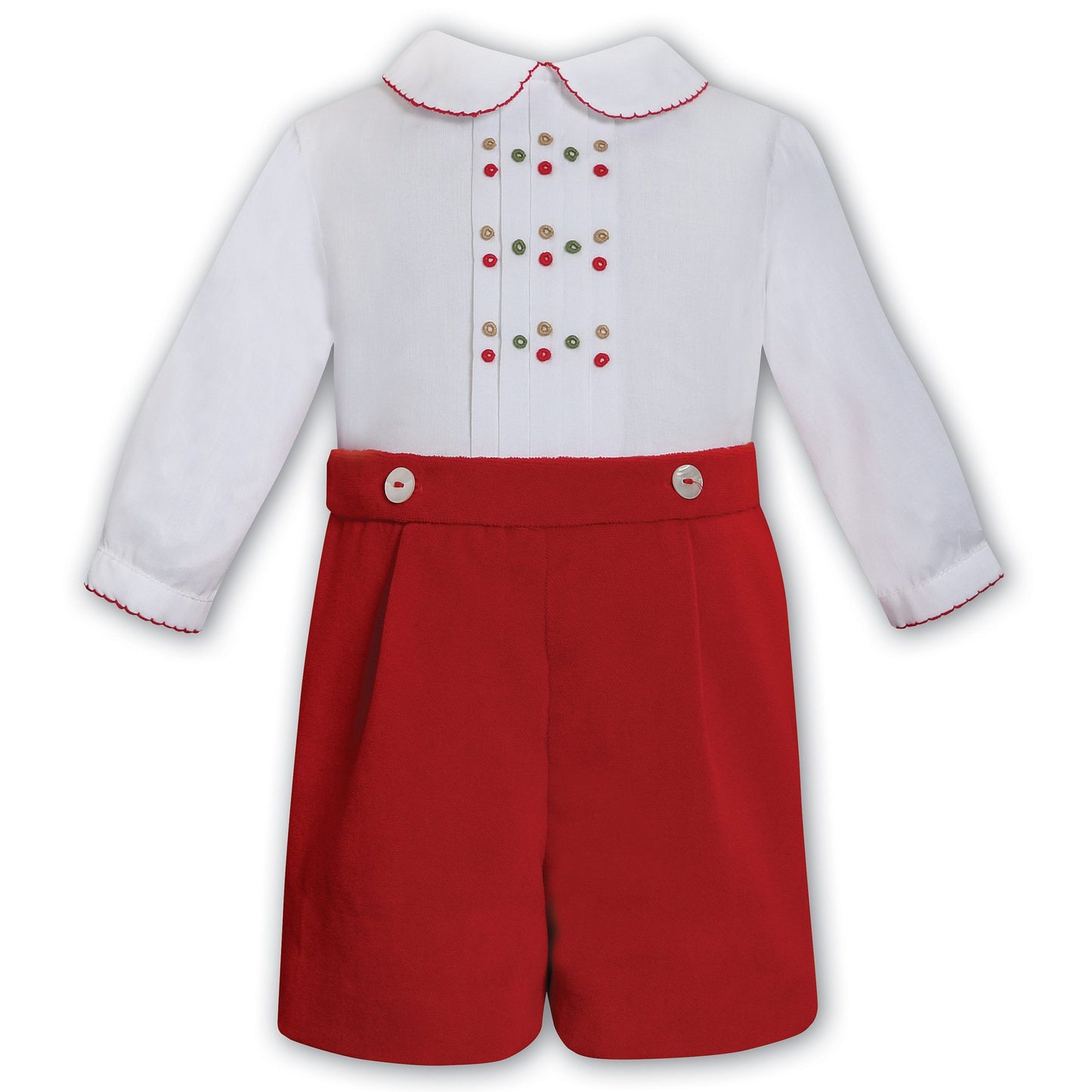 BOYS SHORTALL RED/WHITE