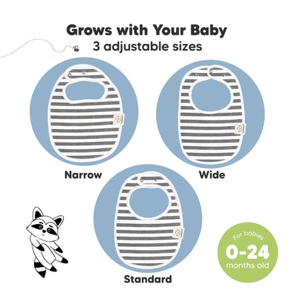 8-pack Urban Drool Bibs for Teething Baby Boys and Girls
