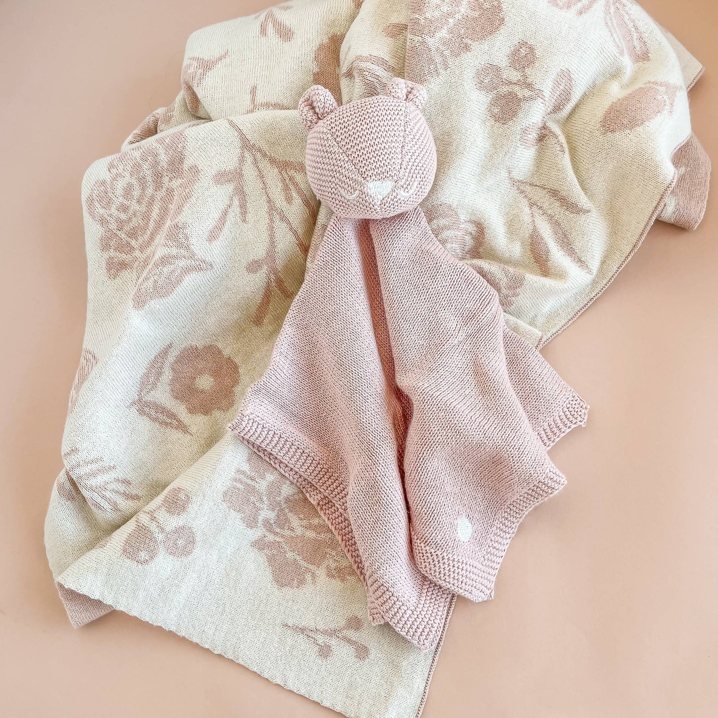 Floral Blanket Organic Cotton Baby Decor Gift Spring Summer