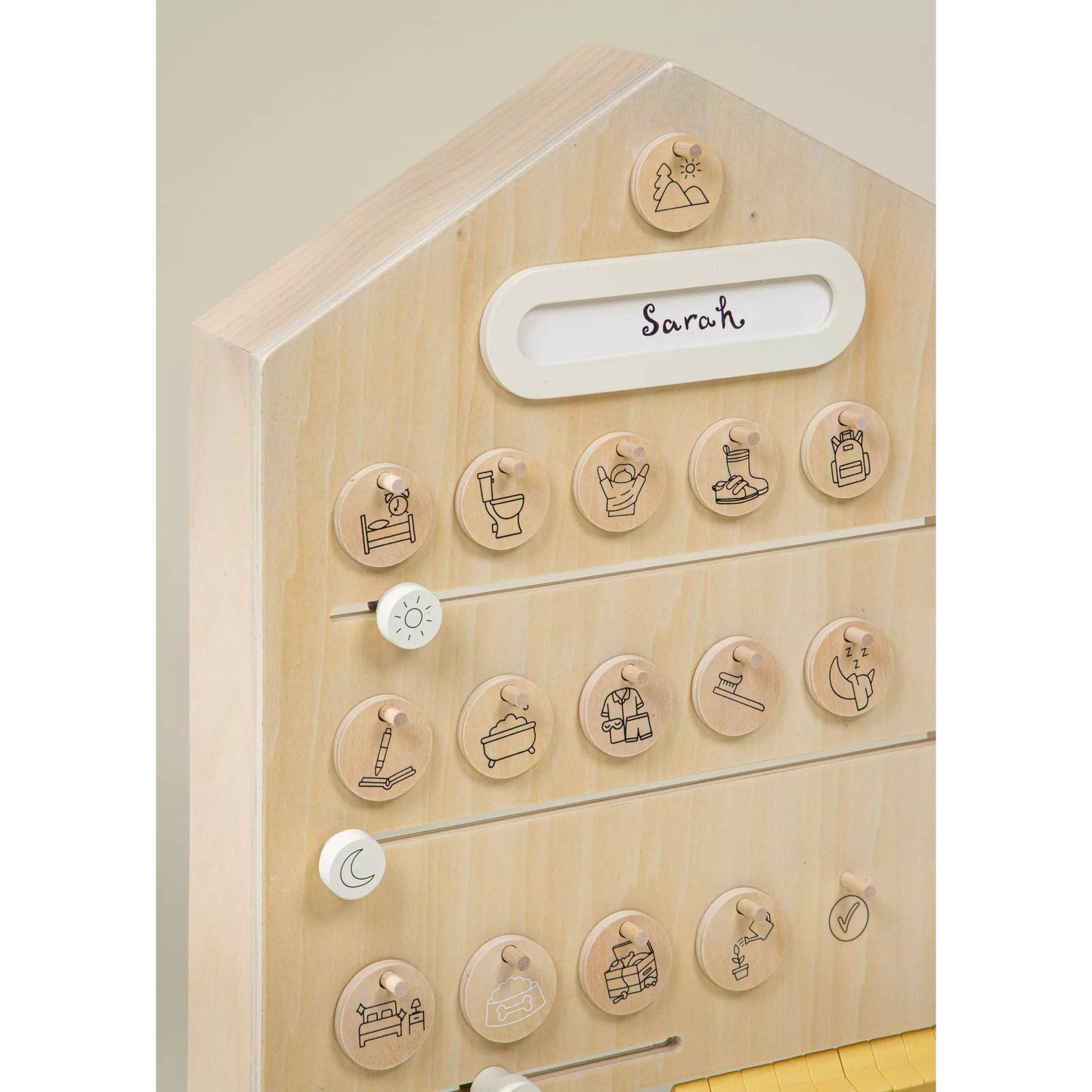 Wooden Routine, Tasks and Rewards Board for Kids 3-in-1