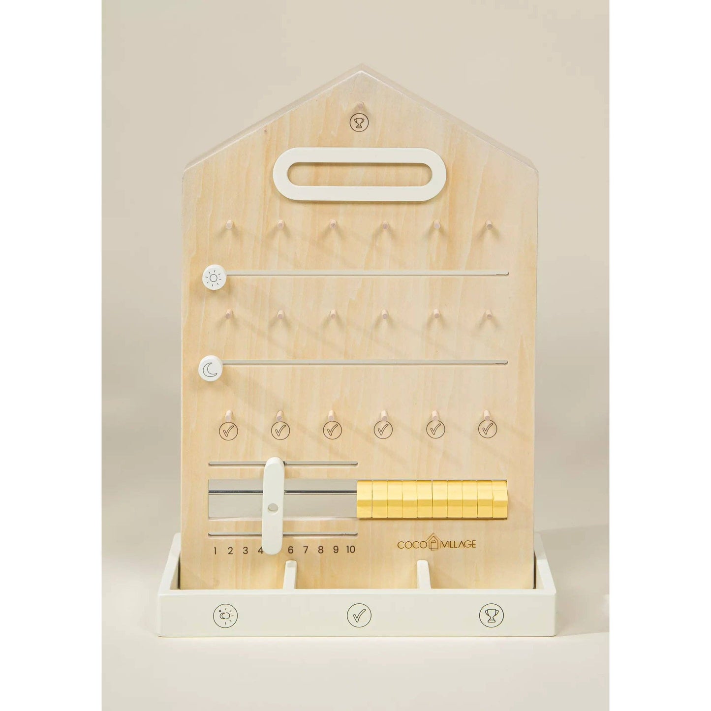 Wooden Routine, Tasks and Rewards Board for Kids 3-in-1