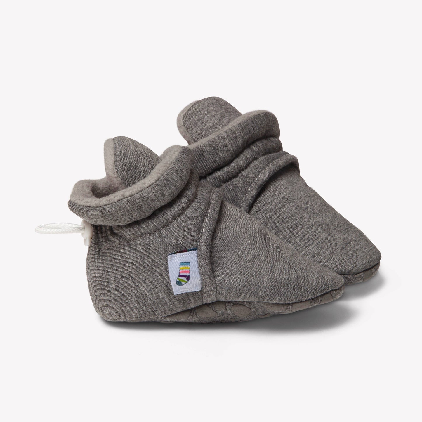 Stay-on, Non-Slip Booties - Perfect pram Slipper and Baby Carrier boot - Slate Cotton