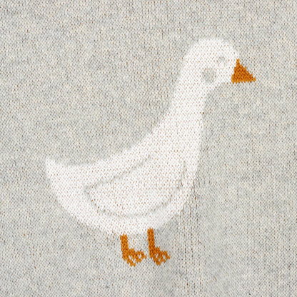 Duck Waddle - Organic Jacquard Knit Baby Blankets