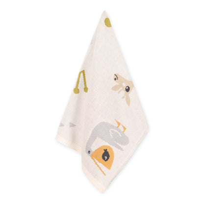 Jungle Friends - Jacquard Sweater Knit Baby Blankets