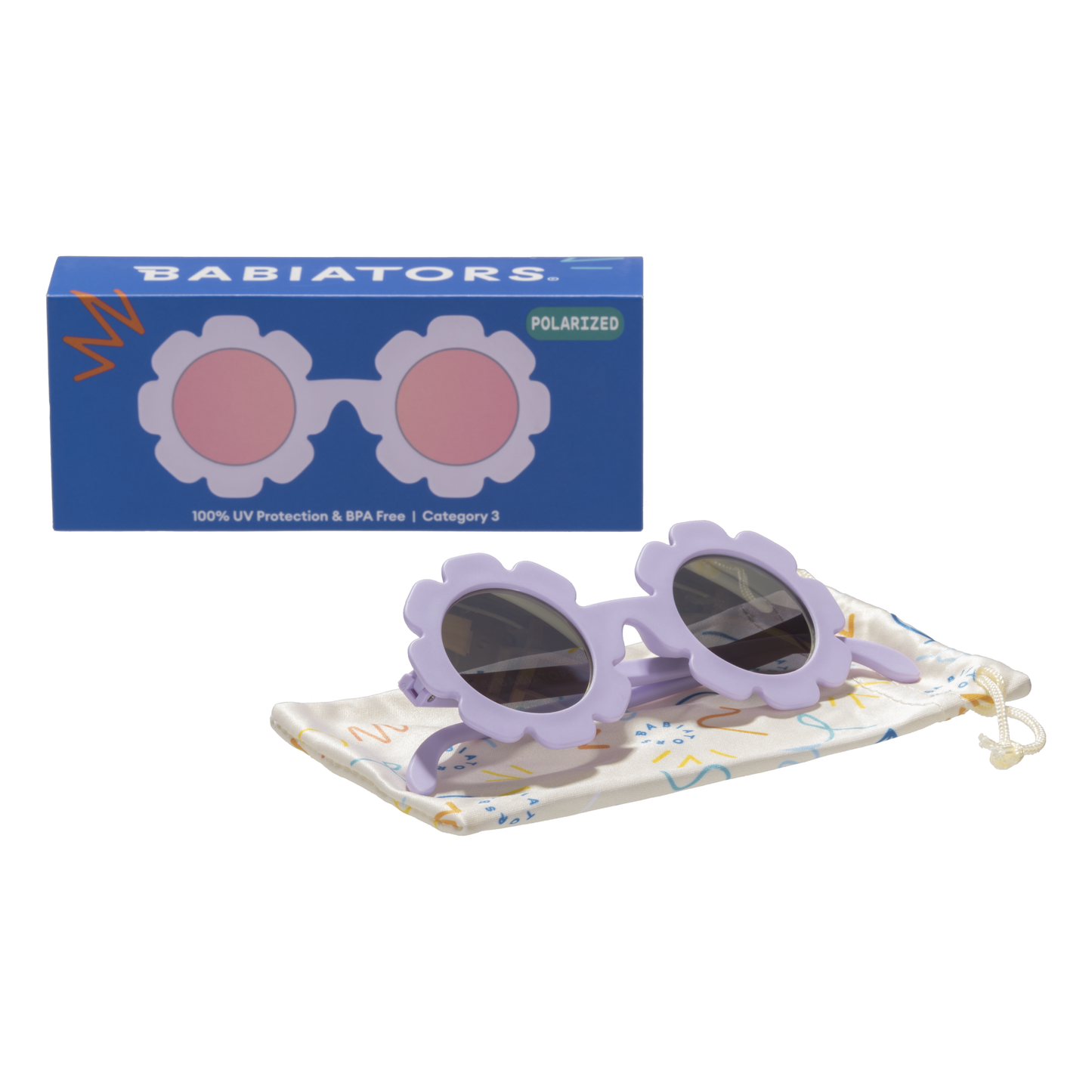 Iris Polarized Flower Sunglasses with Mirrored Lens