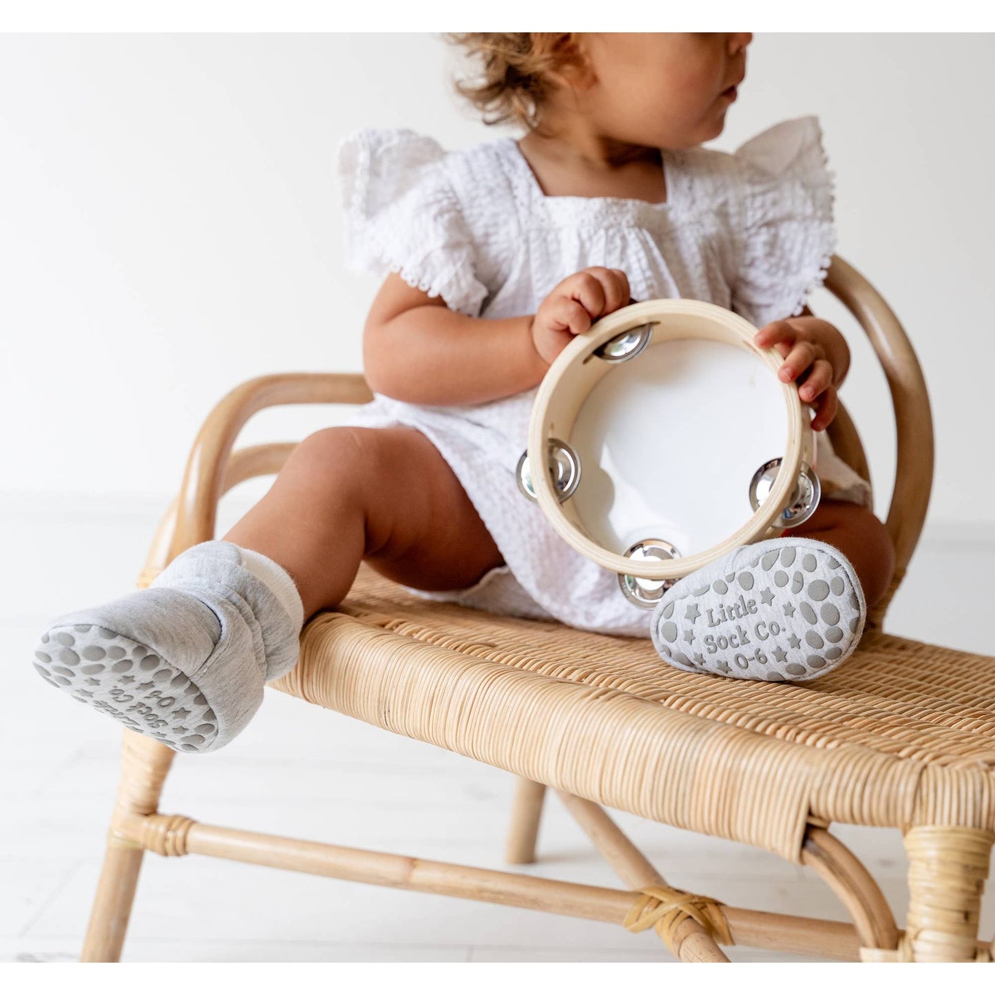 Stay-on, Non-Slip Bootie - Grey - Perfect baby Slipper