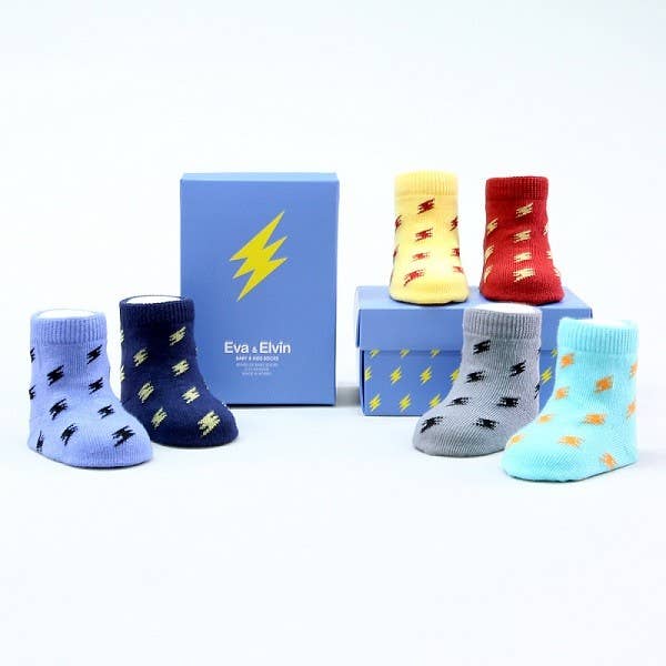 Baby Socks Set (6 Pairs) - Lightning 0/12MO