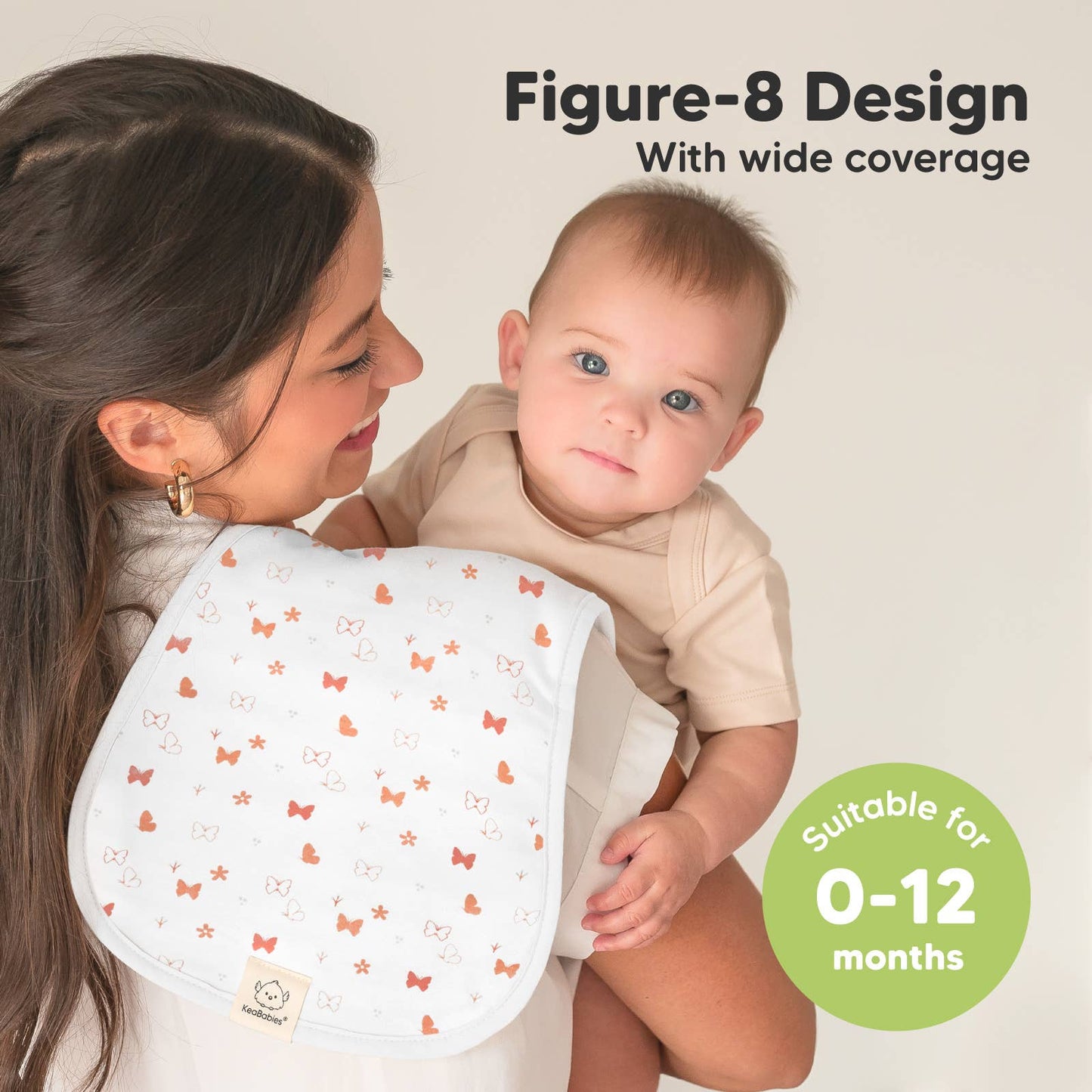 KeaBabies 5-Pack Urban Burp Cloths