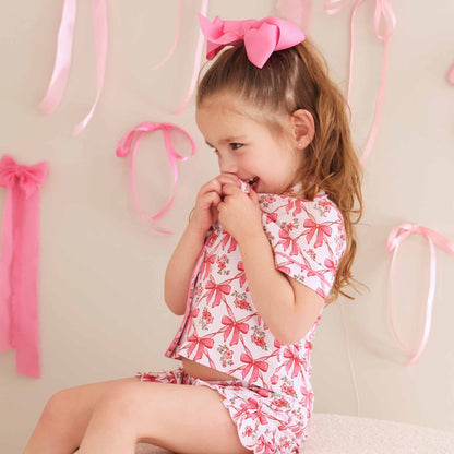 Two Piece Short Lounge Set | Bow Besties