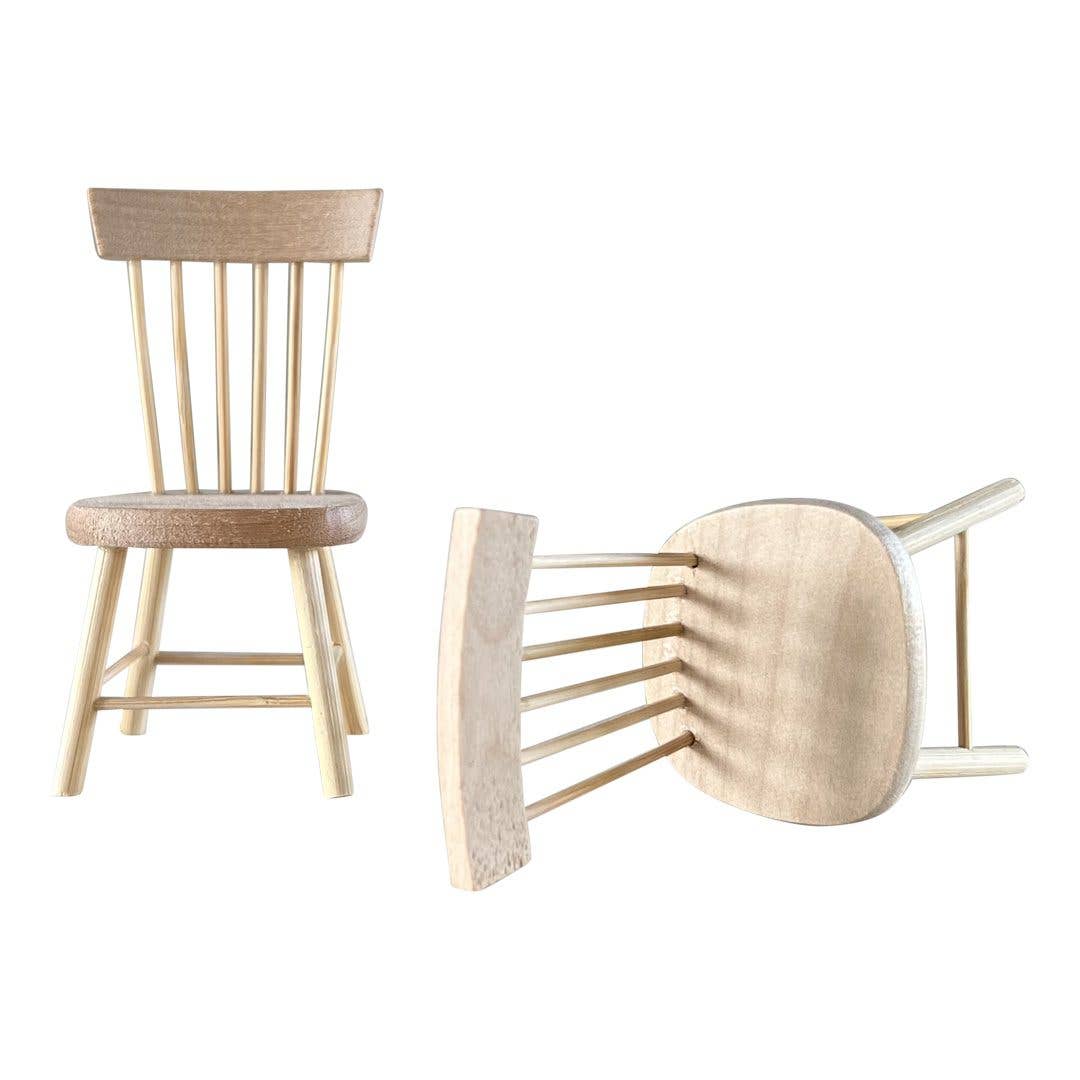 Dollhouse Classic Windsor Dining Chair | Natural Wood