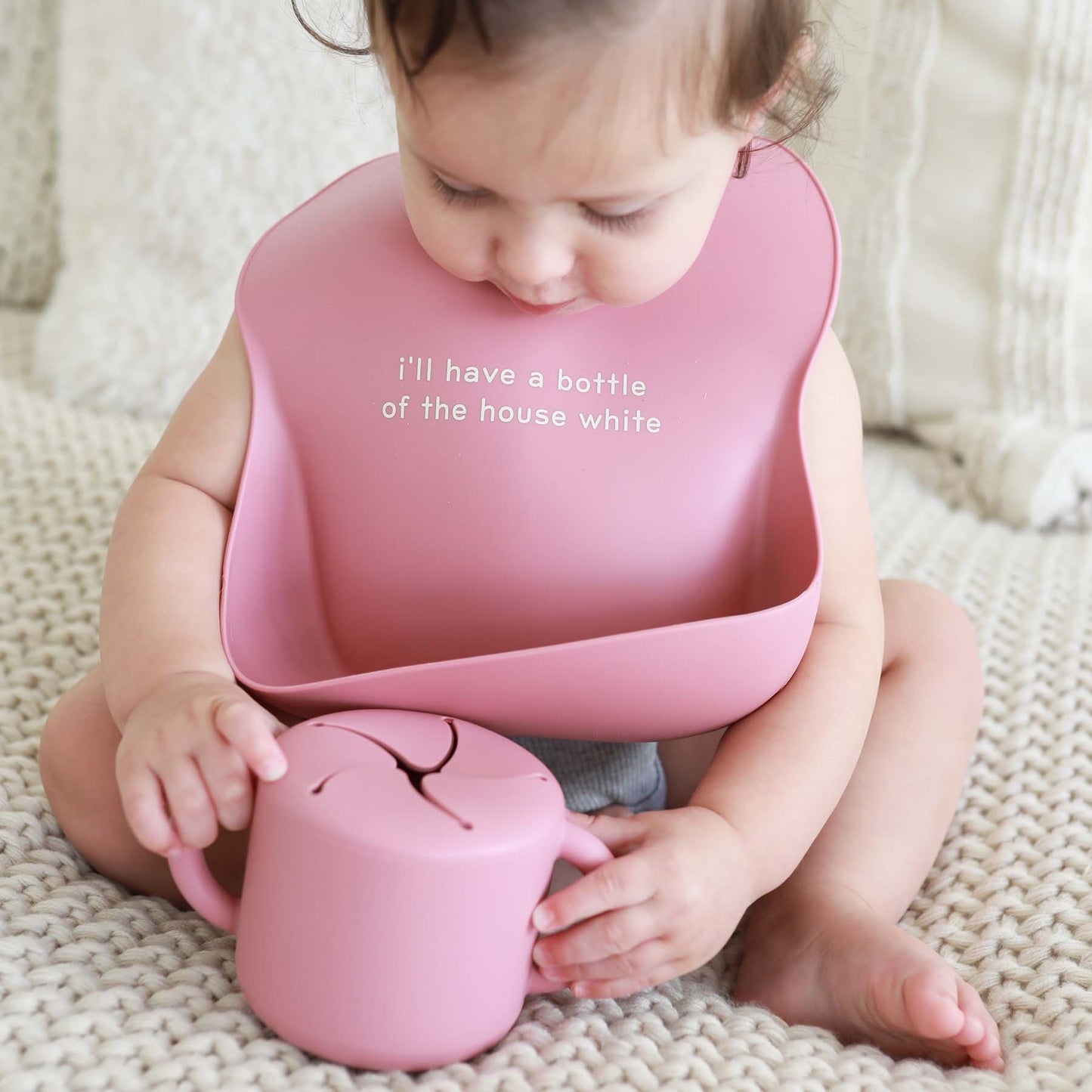 Silicone Sayings Baby Bibs