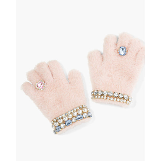 Cotton Candy Jeweled Gloves