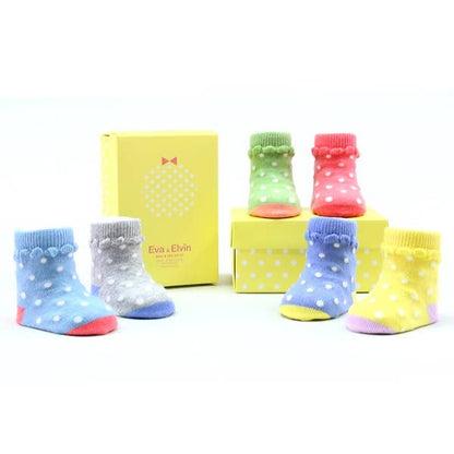 Baby Socks Set (6 Pairs) - Polka Dots