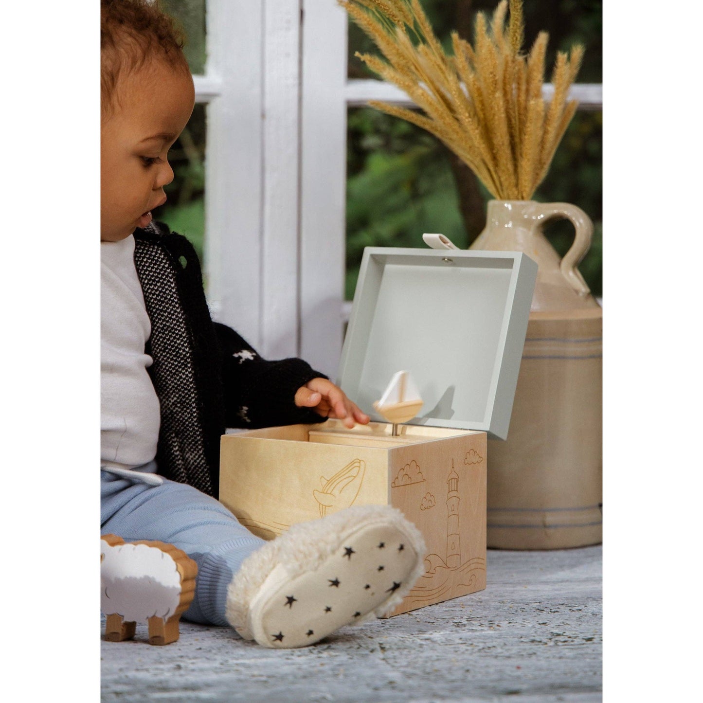 Wooden Musical Souvenir Box - Ocean