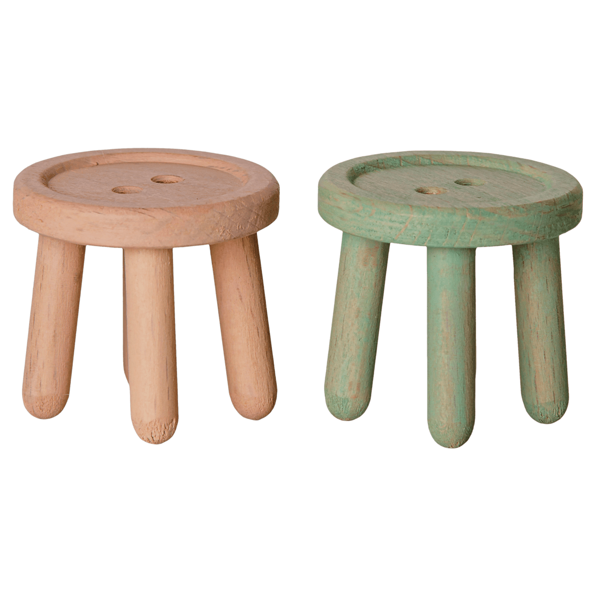 Stool set, Mouse - Light rose/Light mint