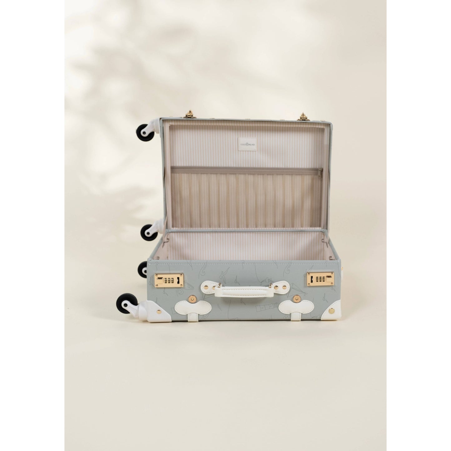 Vegan Leather Carry-On Suitcase - Ocean