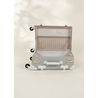 Vegan Leather Carry-On Suitcase - Ocean