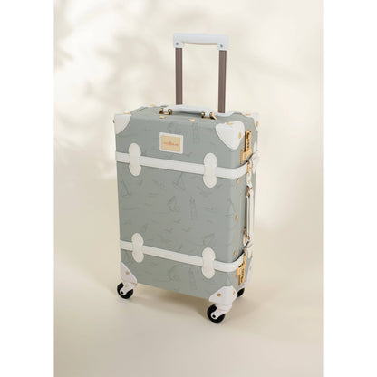 Vegan Leather Carry-On Suitcase - Ocean
