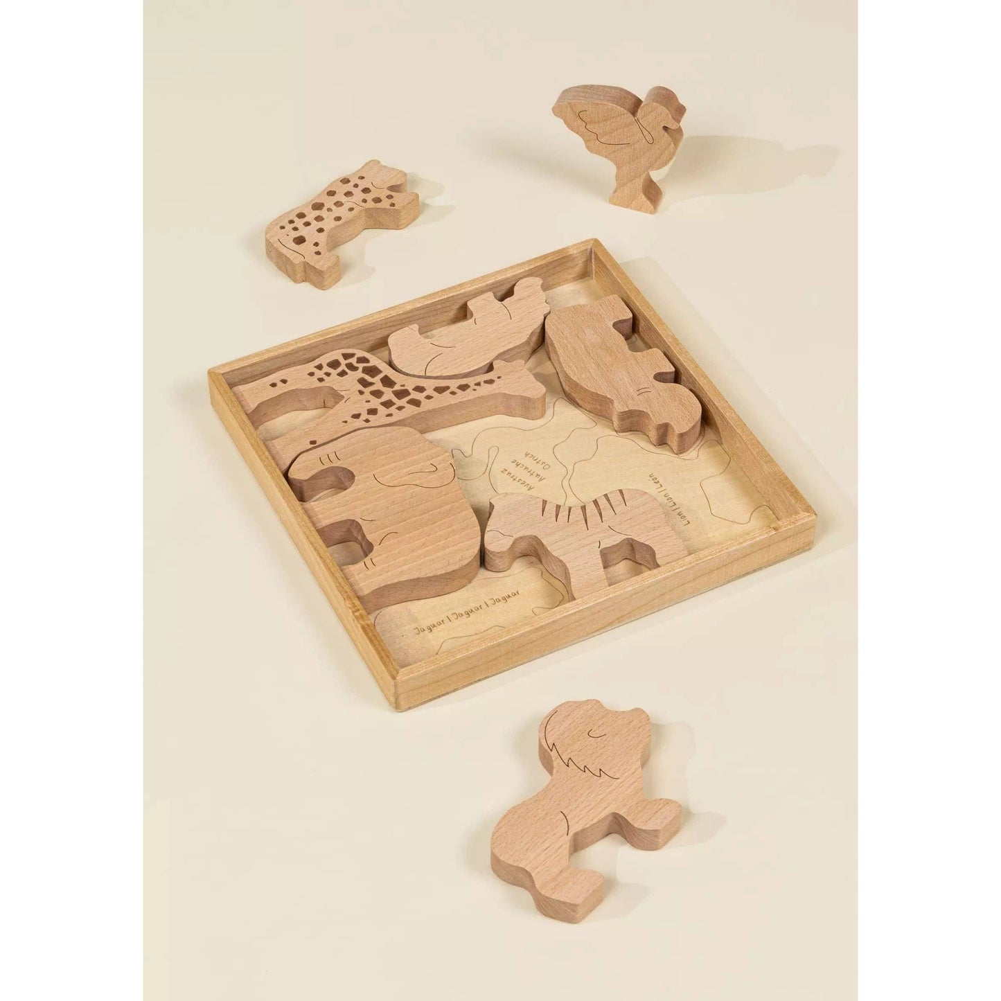 Wooden Balance Puzzle - Safari (8 pcs)