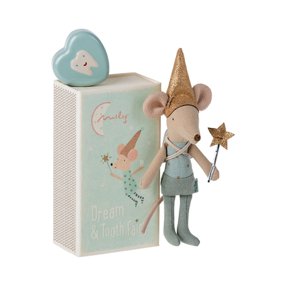 Tooth fairy mouse in matchbox, Big sister or Big brother