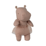 Safari friends, Hippo w. skirt, Small - Soft rose