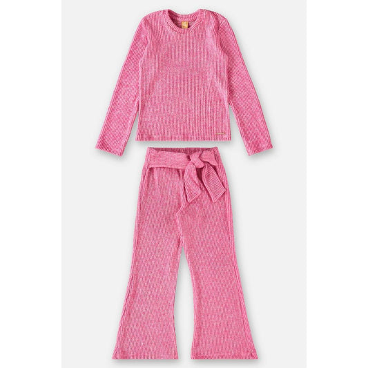 GIRLS' FLARE TOP AND PANTS SET