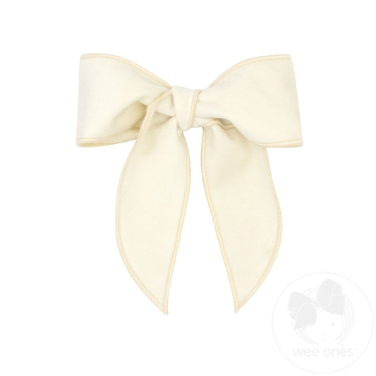 MED VELVET FABRIC BOW