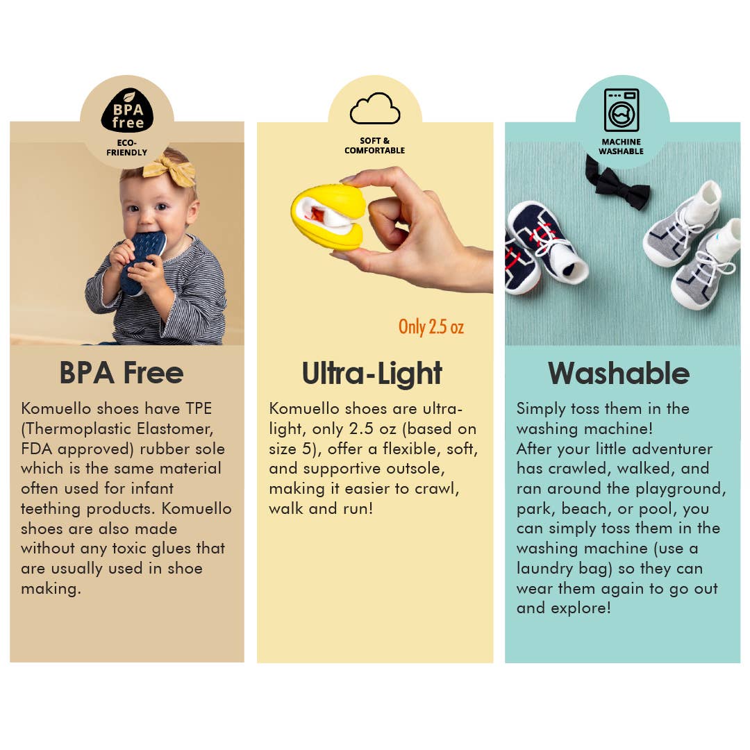 Komuello first walker baby sock shoes - Dinos