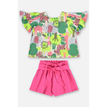 Girl's Set with Blouse and Shorts