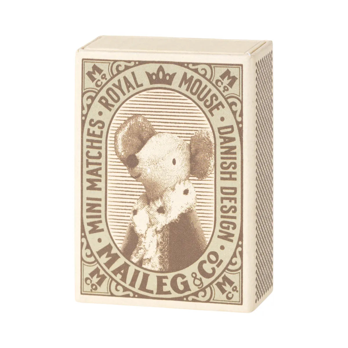 Sleepy/wakey baby mouse in matchbox- Blue