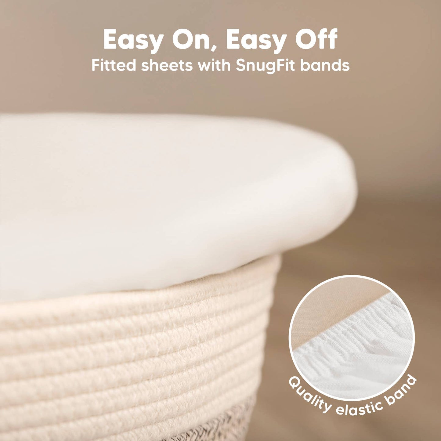 Isla Bassinet Mattress Sheets Fitted for Baby Girls, Boys