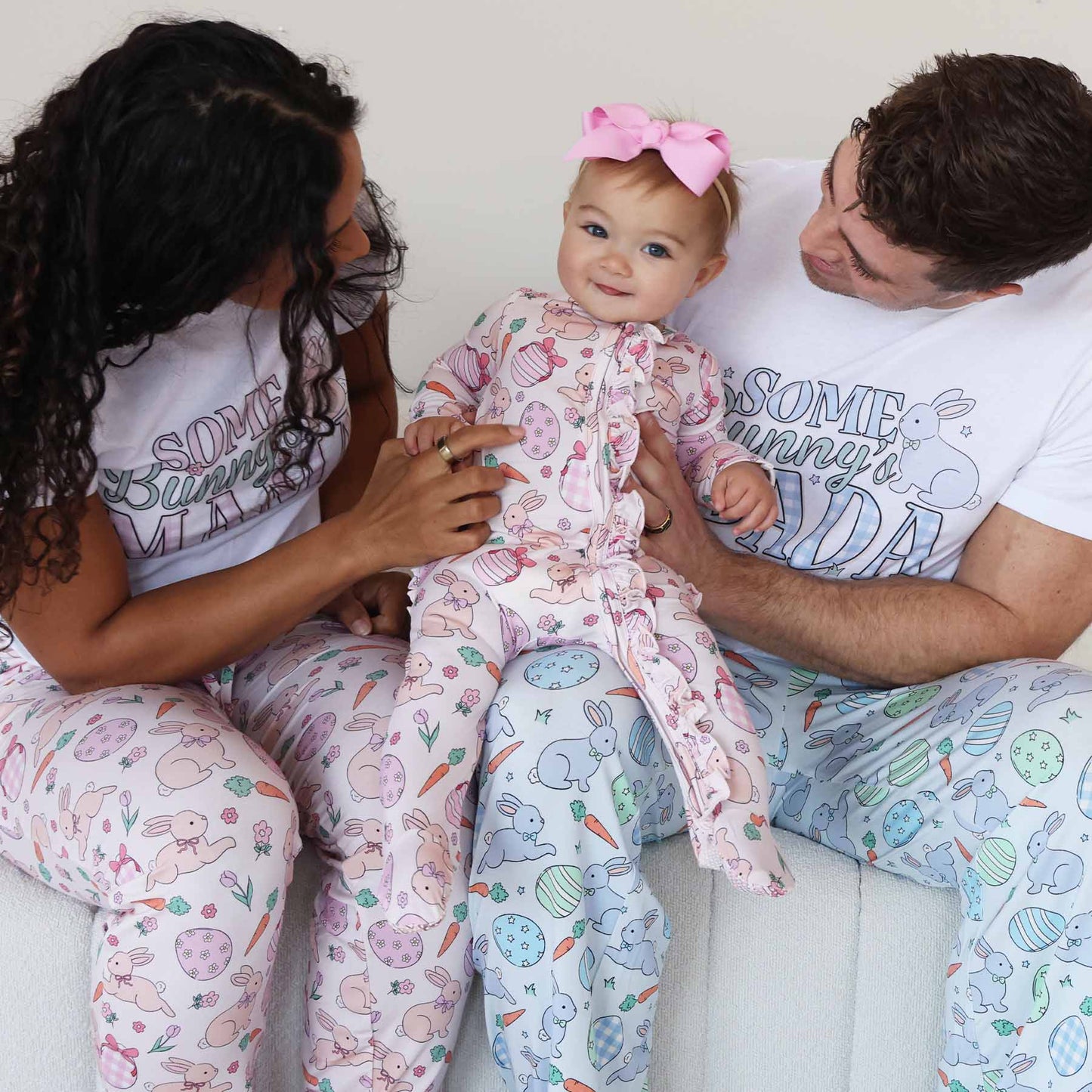 Hoppy Spring Ruffle Zipper Footie | Pink