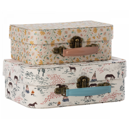 Suitcases with fabric, 2 pcs. Set