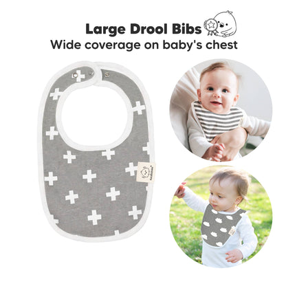8-pack Urban Drool Bibs for Teething Baby Boys and Girls