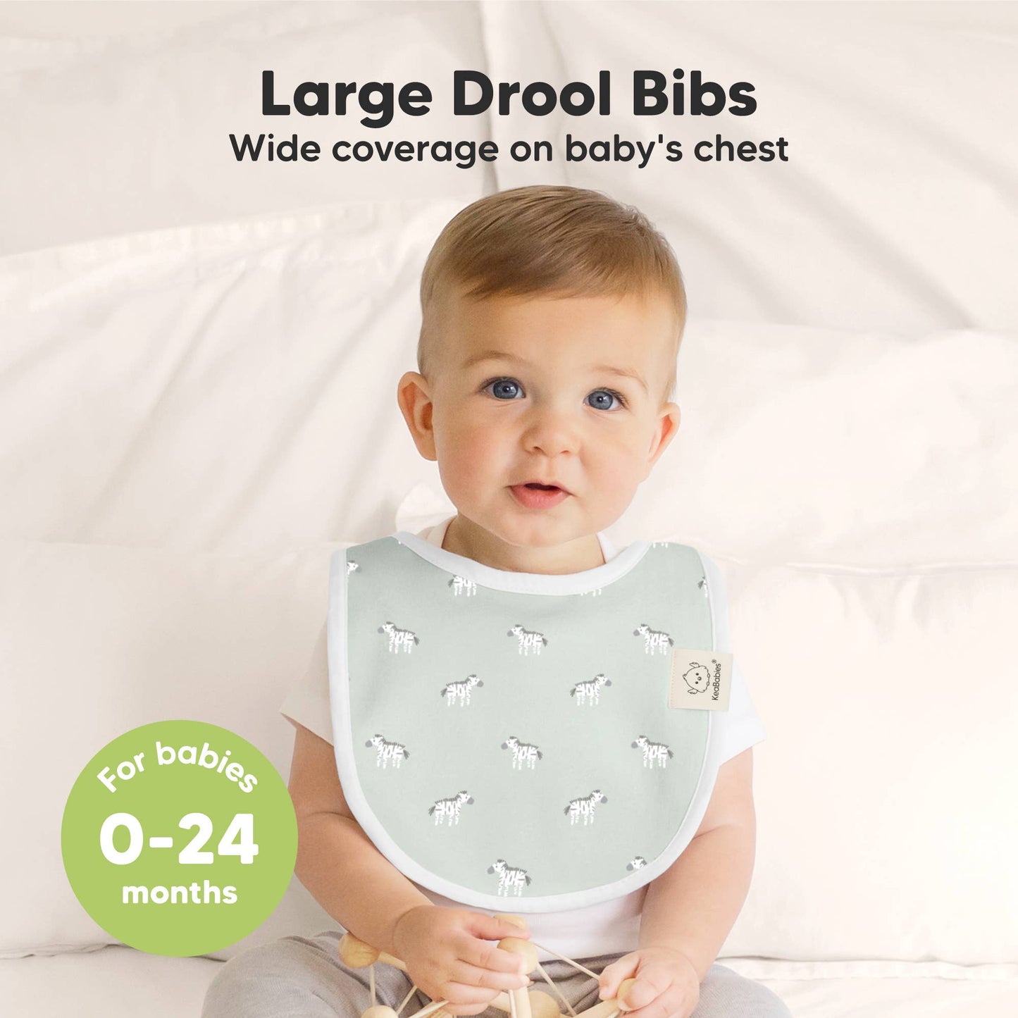 8-pack Urban Drool Bibs for Teething Baby Boys and Girls