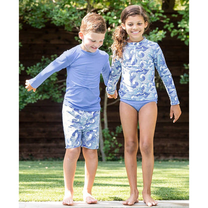 Boys Periwinkle Blue Long Sleeve Rash Guard