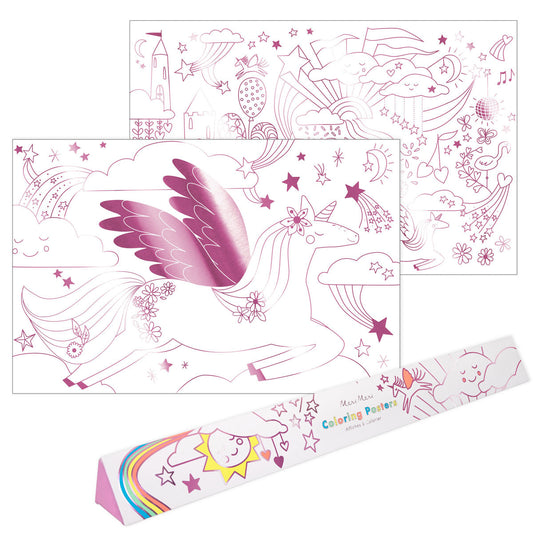 Unicorn Coloring Pages (set of 2)