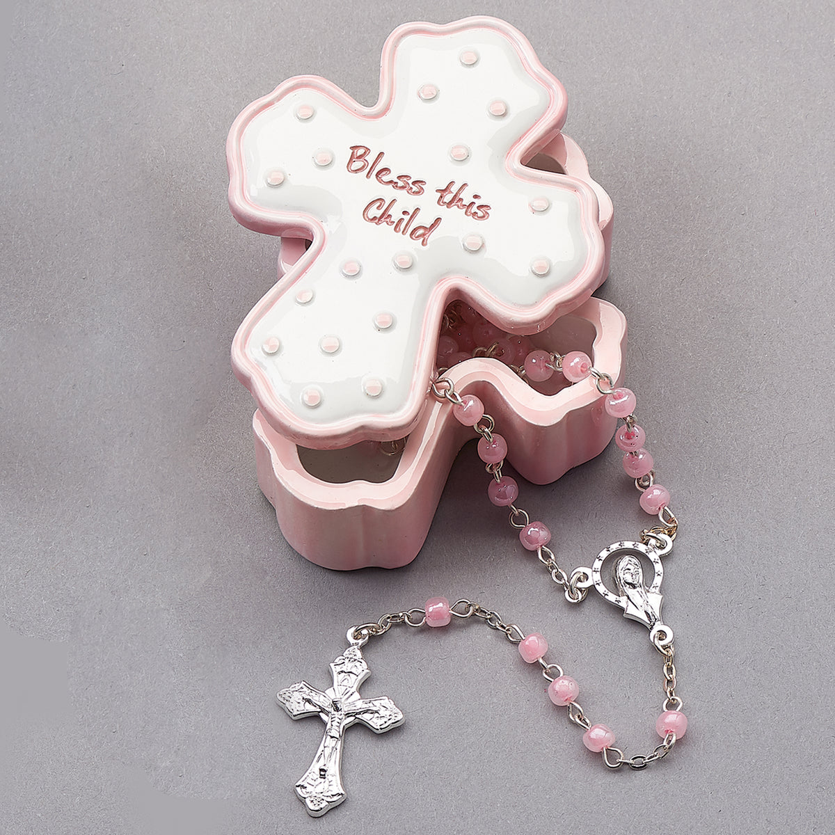 "Bless this Child" Keepsake Box with Rosary