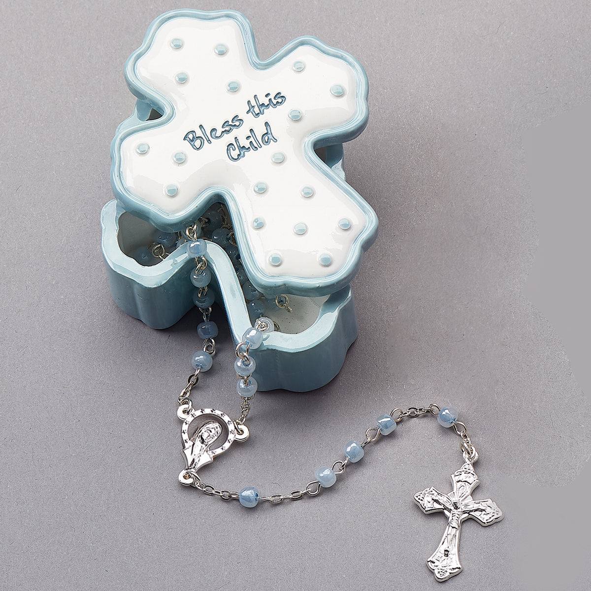 "Bless this Child" Keepsake Box with Rosary