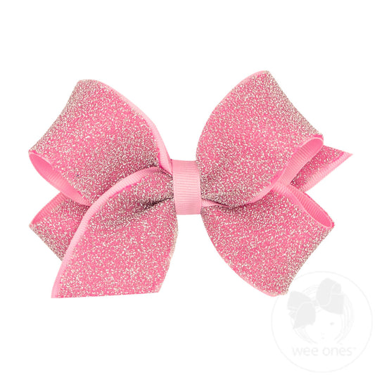 Medium Metallic Lurex with Grosgrain Underlay Hair Bow