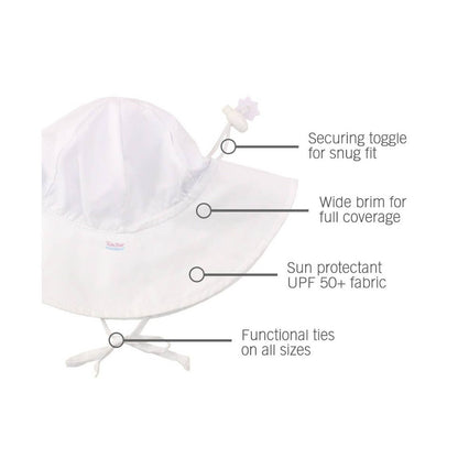 Kids White Sun Protective Hat